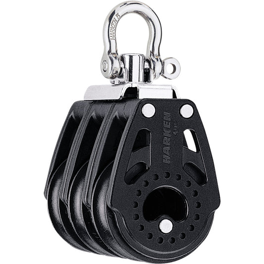 Harken 40mm Carbo Triple Block with Swivel Shackle Head