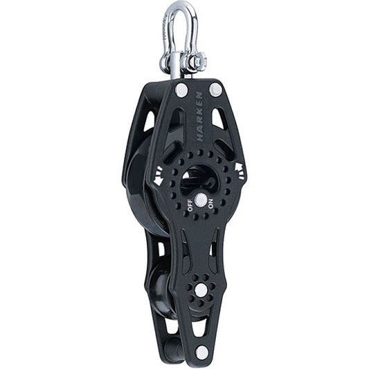 Harken 75mm Carbo Fiddle Block with Ratchet and Becket 2695