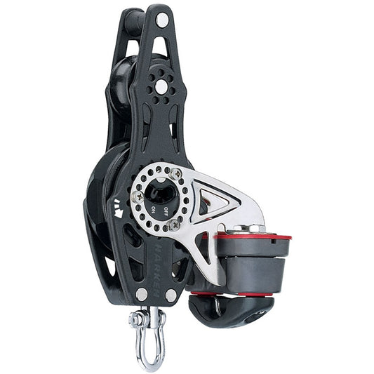 Harken 75mm Carbo Fiddle Block with Ratchet /150 Cam-Matic and Becket