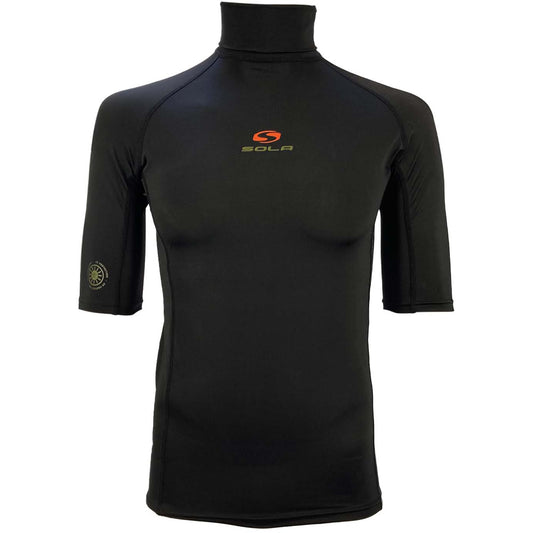 Sola Mens Short Sleeve Rash Vest Black