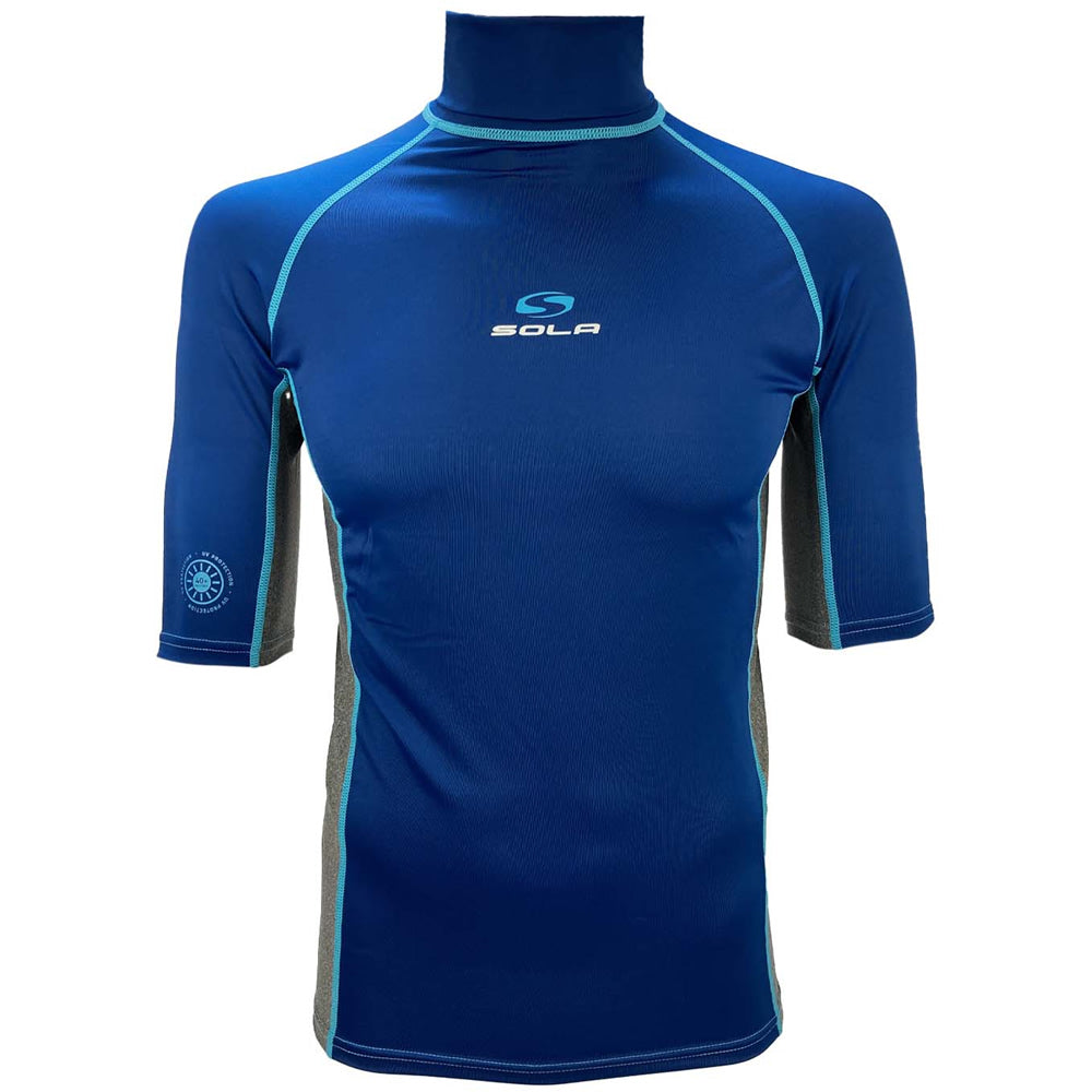 Sola Mens Short Sleeve Rash Vest Navy