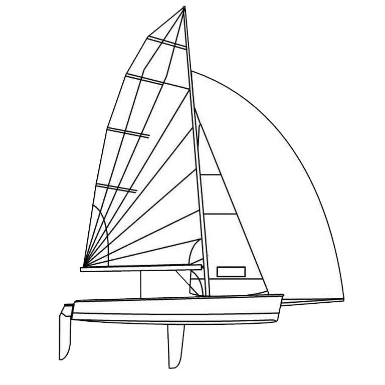 Sailboats Heavy Duty Main Sail Stratos Keel/CB