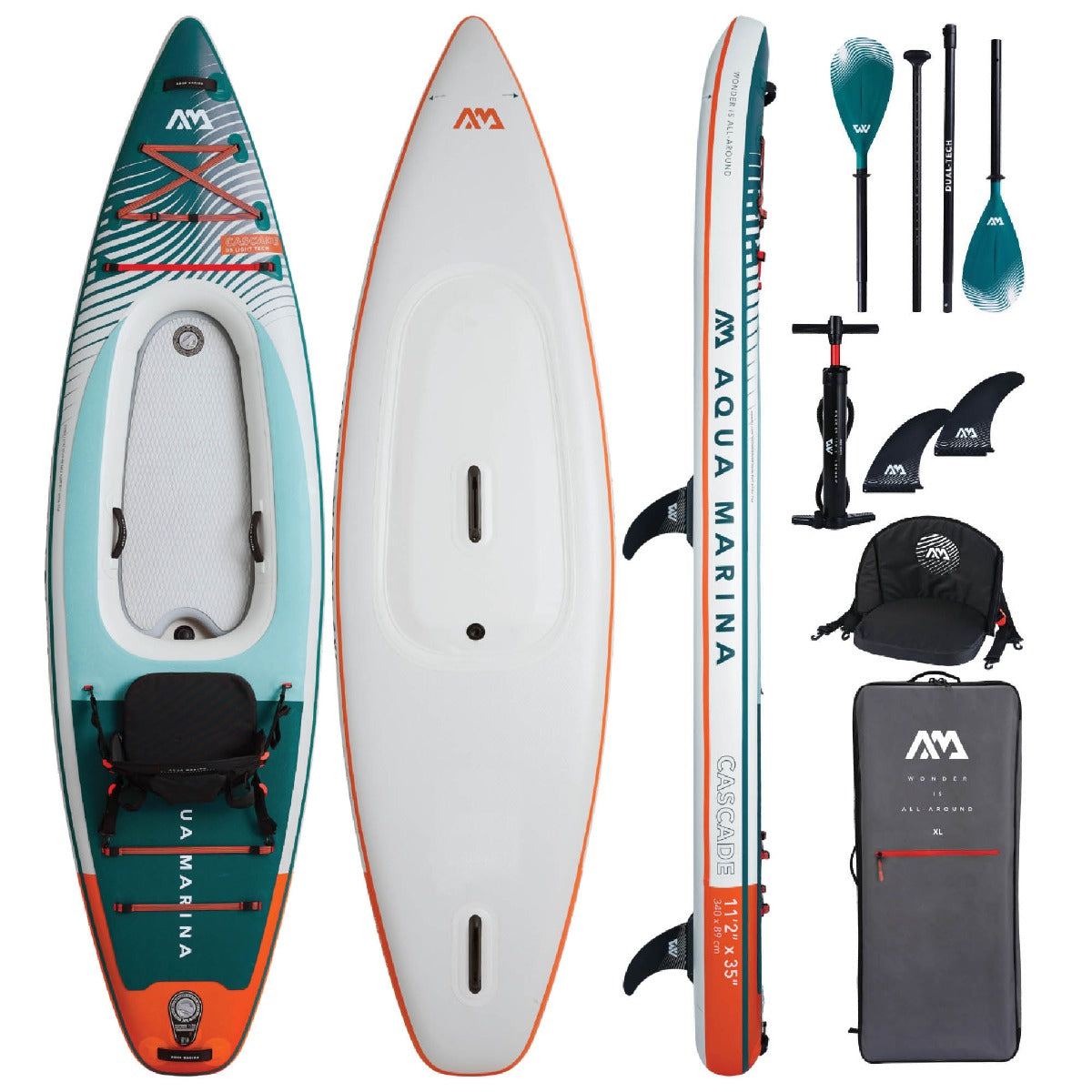 Aqua Marina CASCADE Hybrid Inflatable Stand Up Paddleboard - Kayak Package 2024