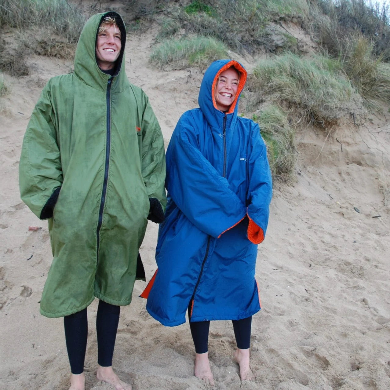 Sola Adult Waterproof Changing Coat - Navy/Orange