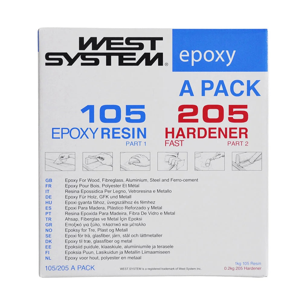 West System Epoxy Pack Fast Hardner 1.2 1.2Kg (West Pack A)