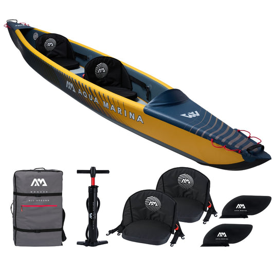 Aqua Marina Tomahawk 440 - 2 Person High Pressure Drop-Stitch Inflatable Kayak