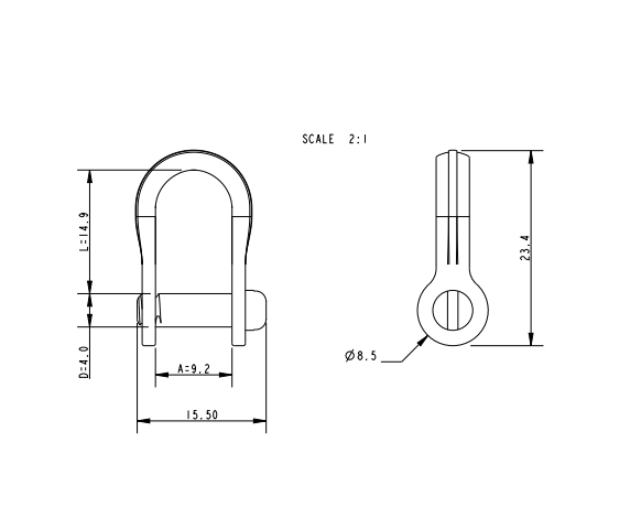 Allen D Shackle Extra Small