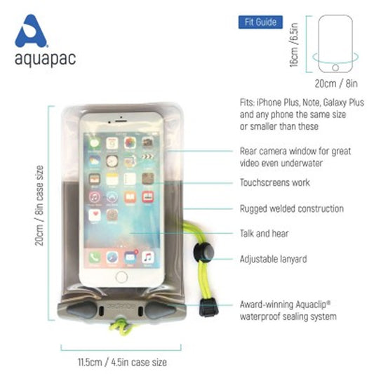 Aquapac Waterproof Classic Plus Phone Case - Grey