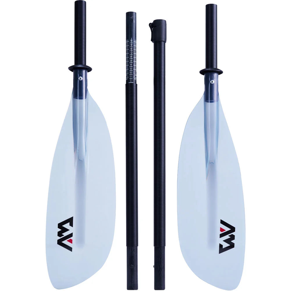Aqua Marina KP-2 Fiberglass Kayak Paddle with Clear/Grey Blade