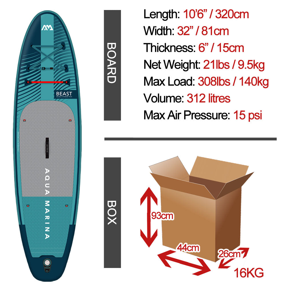 Aqua Marina Beast Advanced All Round iSUP - 10'6" / 320cm