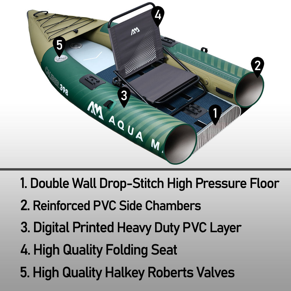 Aqua Marina Caliber 398 Angling/Fishing Kayak - 398cm 1/2 Person
