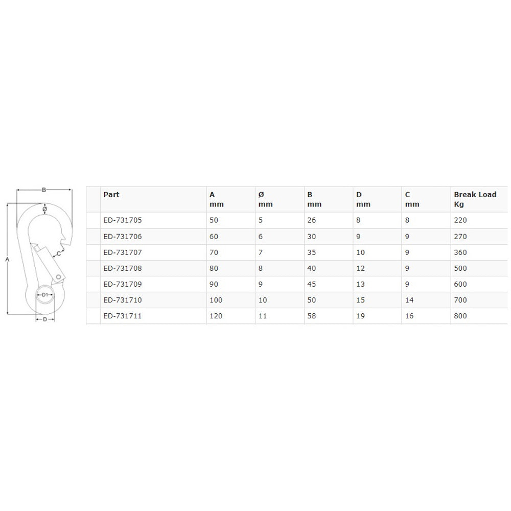 Proboat Carbine Hooks Without Eye 120mm