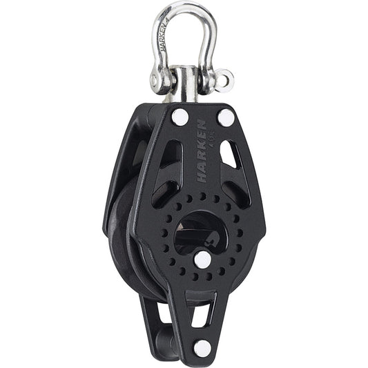 Harken 40mm Carbo Ratchet Single Block and Becket with Swivel Head