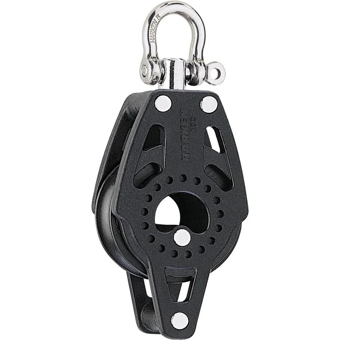 Harken 40mm Carbo Single Block and Becket with Swivel Head