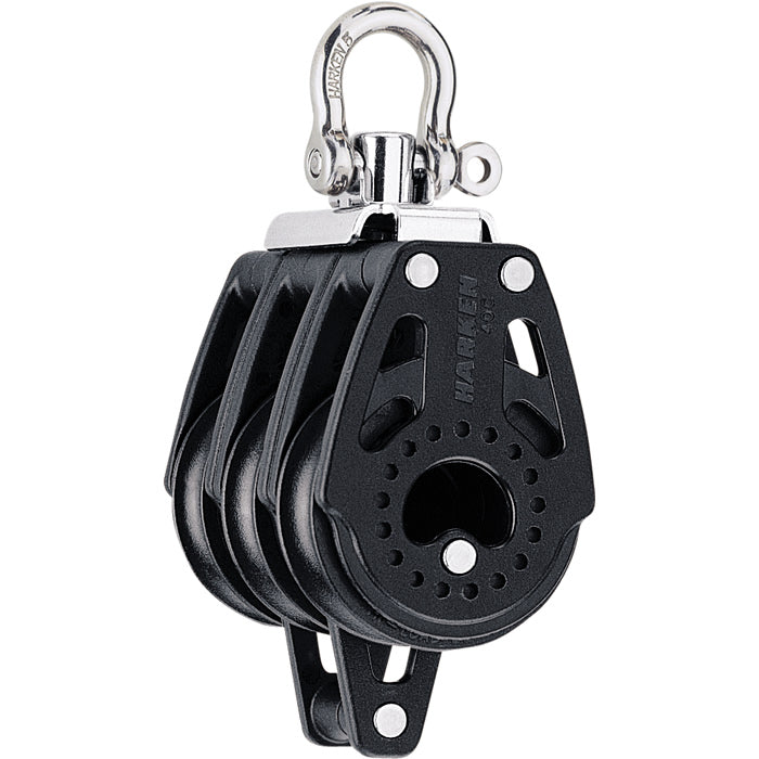 Harken 40mm Carbo Triple Block with Swivel Shackle and Becket