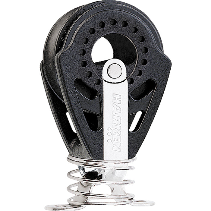 Harken 40mm Carbo Single Block with Lacing Eye and Spring