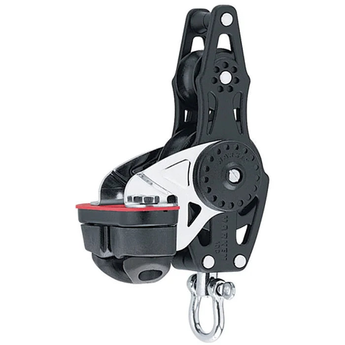 Harken 40mm Carbo Fiddle Block with Carbo Cam Cleat and Becket
