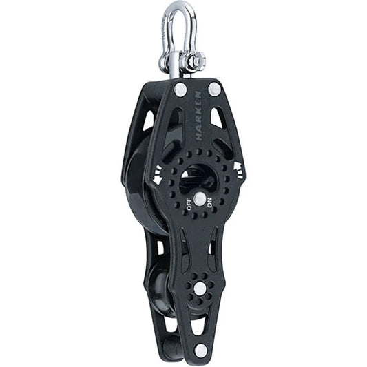 Harken 75mm Carbo Fiddle Block with Ratchet and Becket 2695
