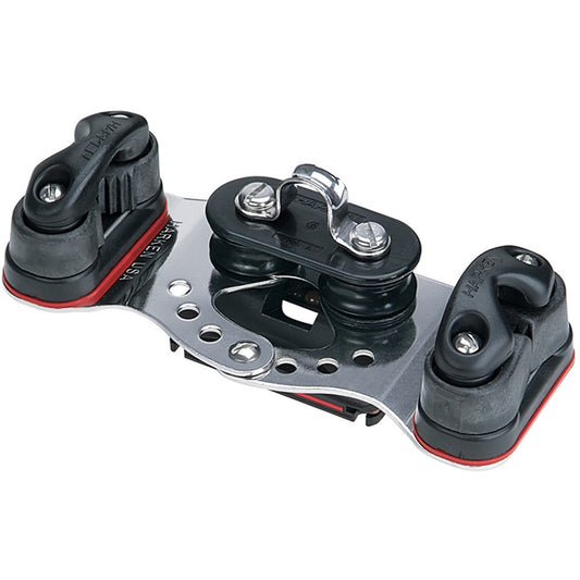 Harken Small Boat High Load CB Traveller Car Fixed Sheaves and adjustable Cams
