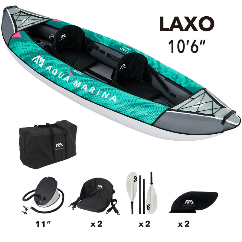 Aqua Marina Laxo 320 - 2 Person Inflatable Kayak Package