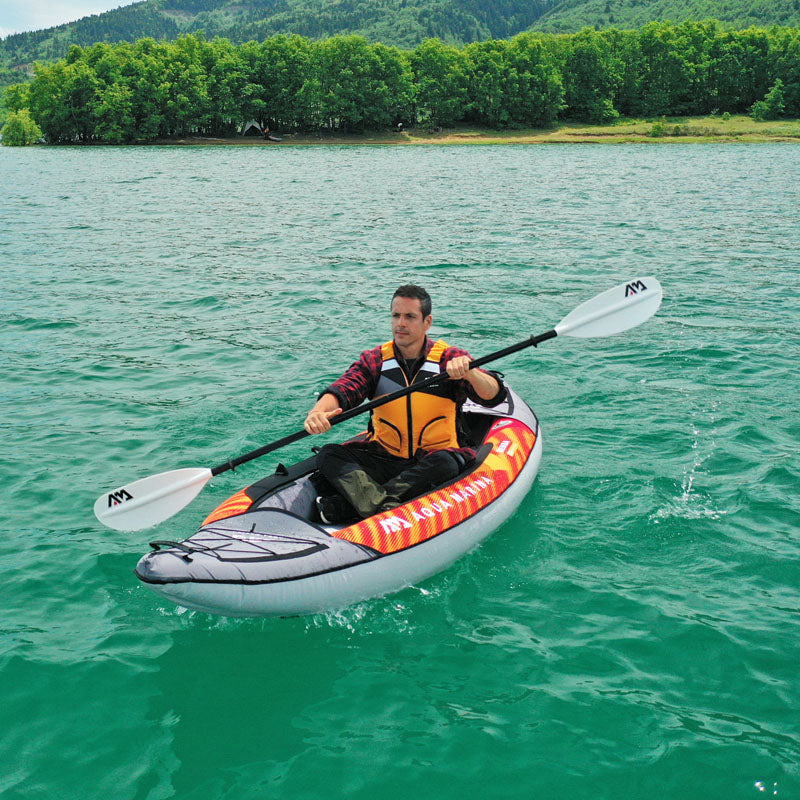 Aqua Marina Memba 330 - 1 Person Drop-Stitch Fusion Inflatable Kayak Package