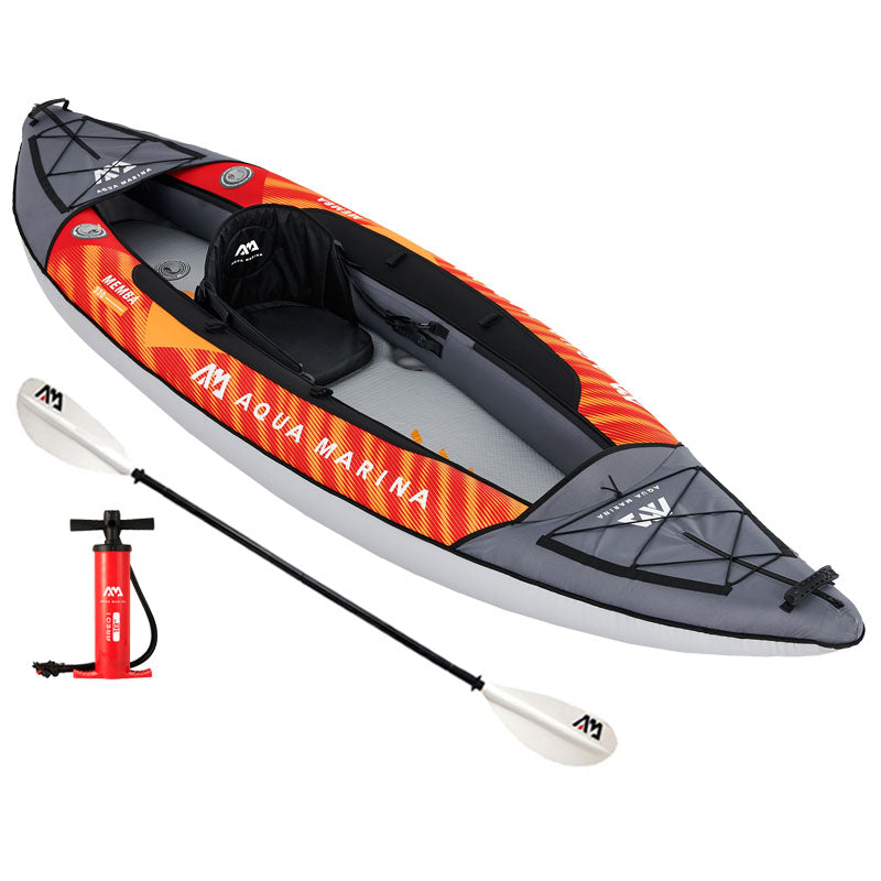 Aqua Marina Memba 330 - 1 Person Drop-Stitch Fusion Inflatable Kayak Package