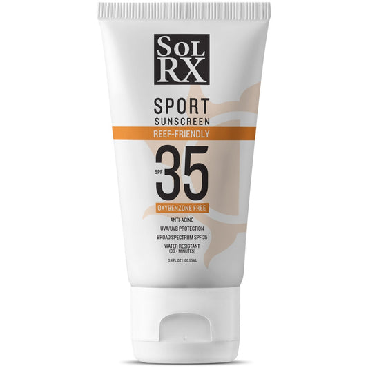 SolRX Sport Sun Cream Sunscreen Water Resistant was Prosport SPF 35 100ml