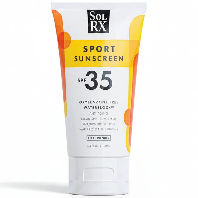 SolRX Sport Sun Cream Sunscreen Water Resistant was Prosport SPF 35 100ml