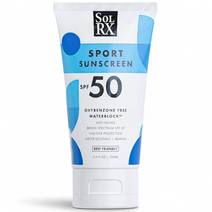 SolRX Sport Sun Cream Sunscreen Water Resistant was Prosport SPF 50 100ml