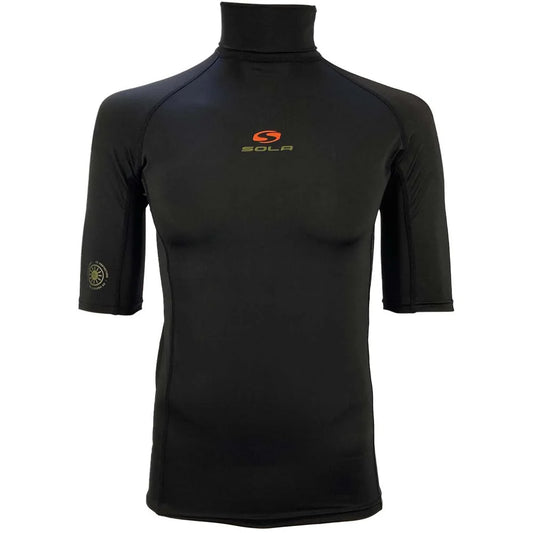 Sola Mens Short Sleeve Rash Vest Black