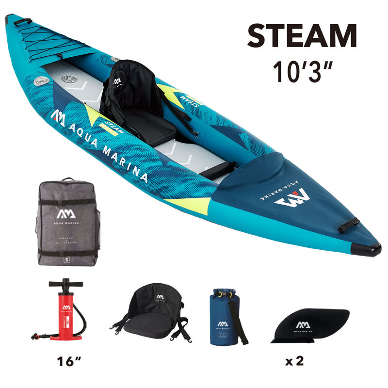 Aqua Marina Steam 312 - 1 Person Inflatable Kayak Package