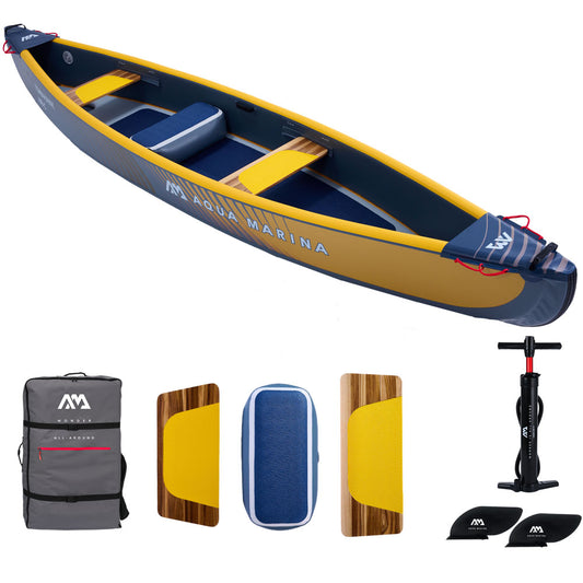 Aqua Marina Tomahawk Air-C 478 High Pressure Drop-Stitch Premium Inflatable Speed Canoe - 2024