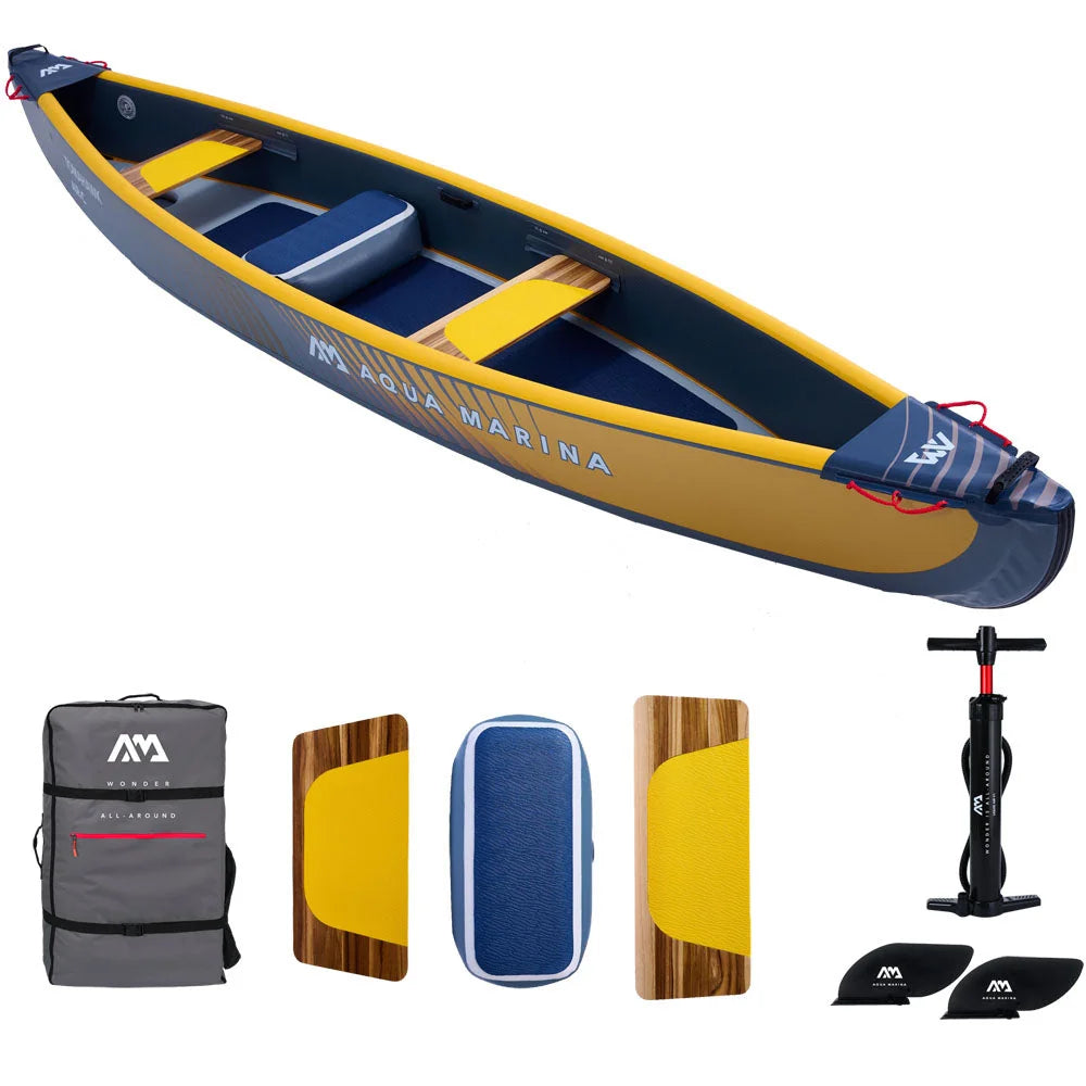 Aqua Marina Tomahawk Air-C 478 High Pressure Drop-Stitch Premium Inflatable Speed Canoe/Kayak