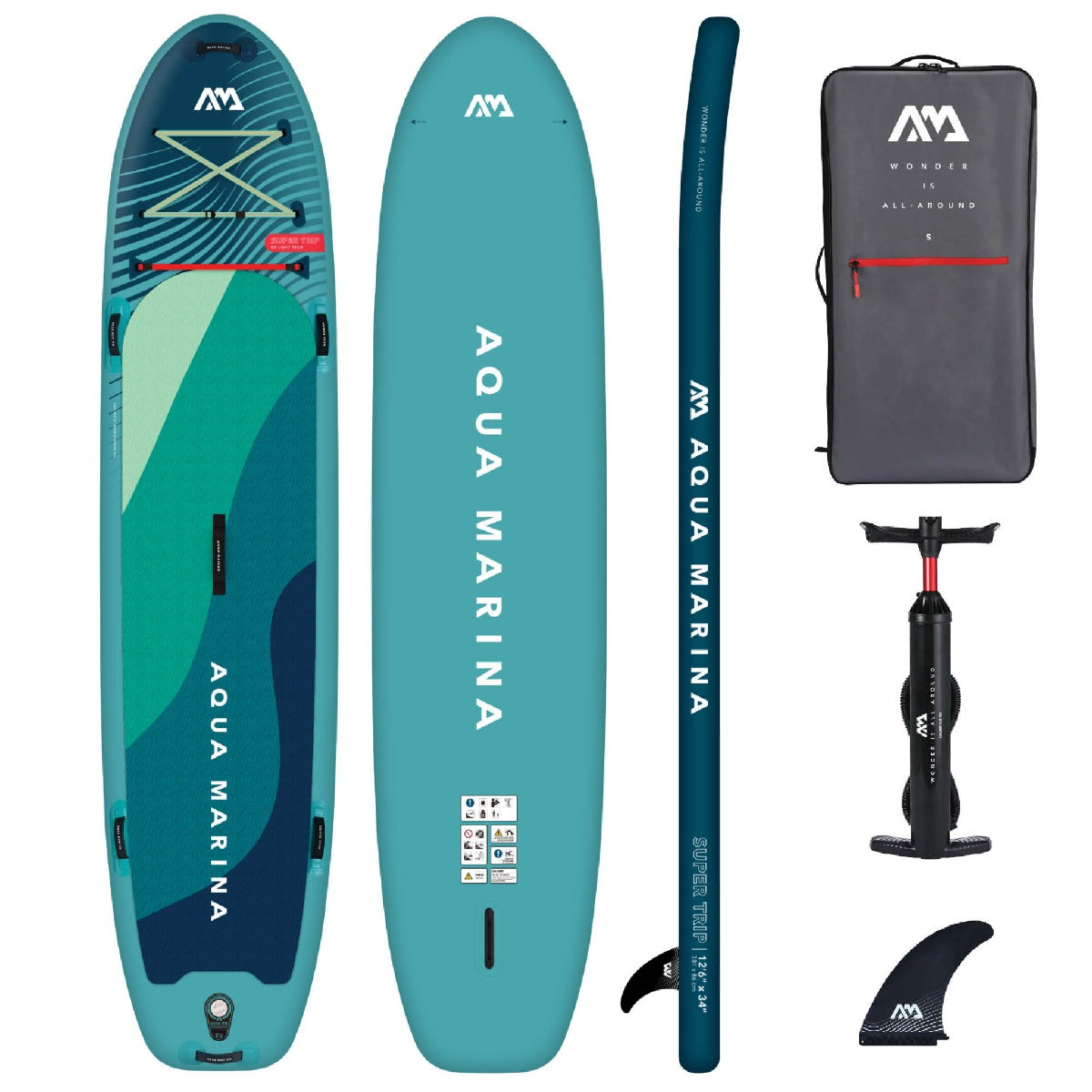 Aqua Marina SUPER TRIP 12ft2 Touring/Multi Person Inflatable Stand Up Paddleboard