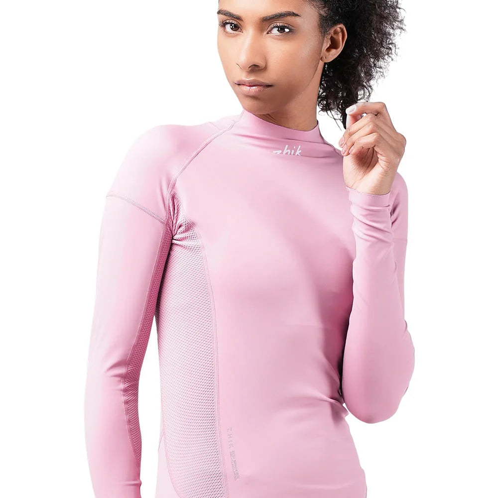 Zhik Eco Spandex UPF50+ Rash Vest Long Sleeve Womens Mauve Orchid