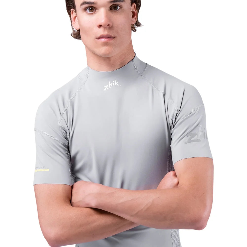 Zhik Eco Spandex UPF50+ Rash Vest Short Sleeve Platinum