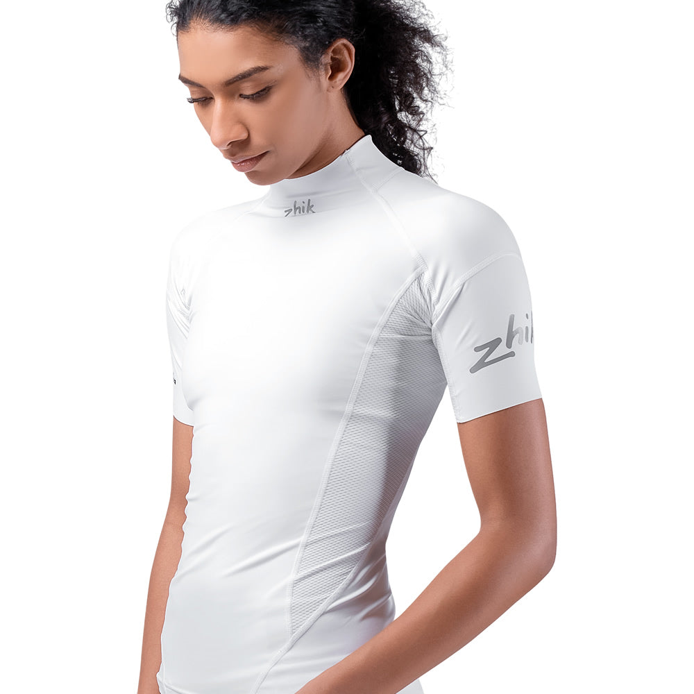 Zhik Eco Spandex UPF50+ Rash Vest Short Sleeve Womens White