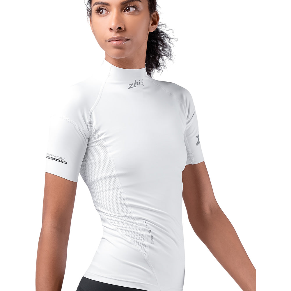 Zhik Eco Spandex UPF50+ Rash Vest Short Sleeve Womens White