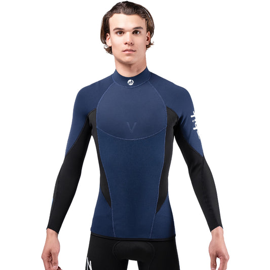 Zhik Mens Microfleece V Top Navy